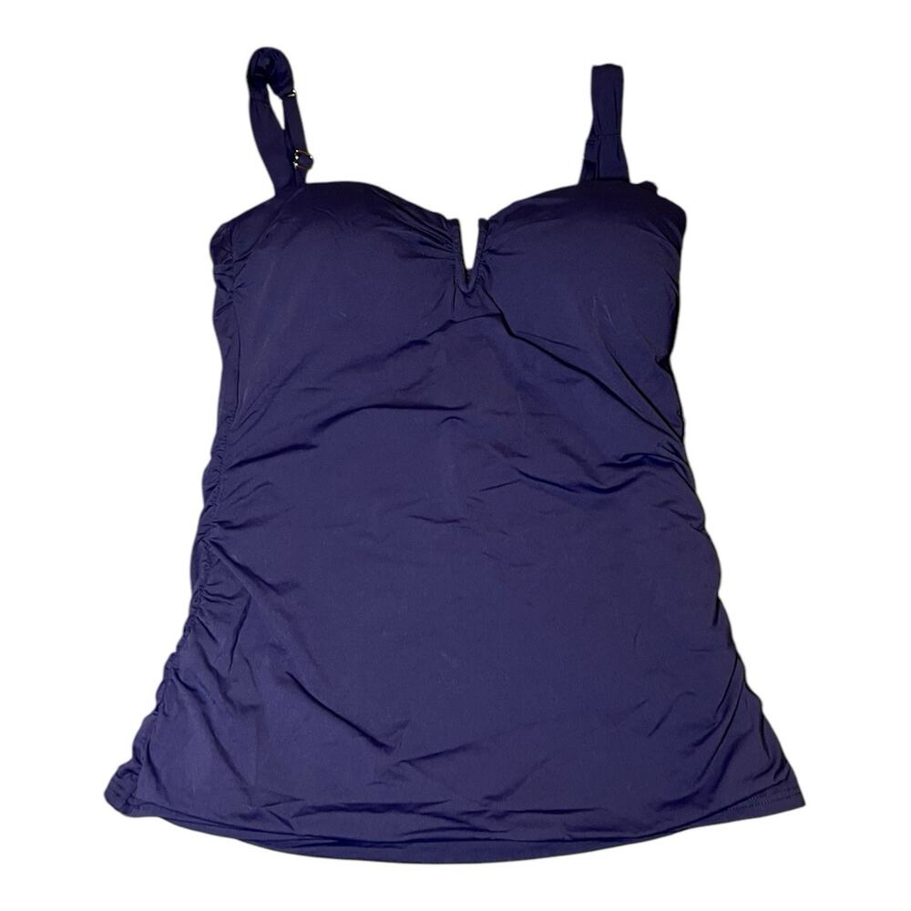 Tommy Bahama Bikini Top Women's Small Pearl Padded Full Coverage‎ Tankini Blue